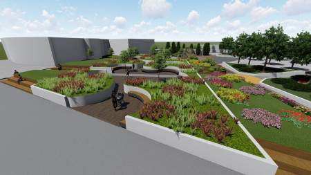 Barmos György tér rekonstrukció látványtervek