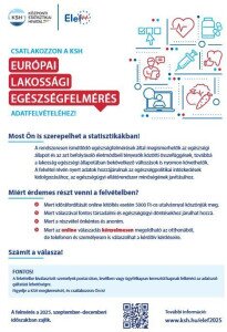 Csatlakozzon Ön is az Európai Lakossági Egészségfelméréshez!