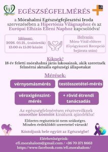 EGÉSZSÉGFELMÉRÉS MÓRAHALMON
