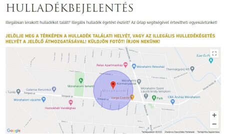 Hulladékégetés, illegális hulladék bejelentése