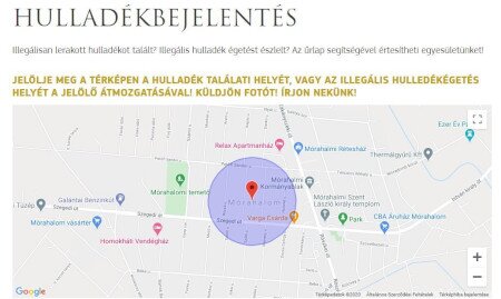 Hulladékégetés, illegális hulladék bejelentése