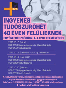 Ingyenes tüdőszűrőhét 40 éven felülieknek