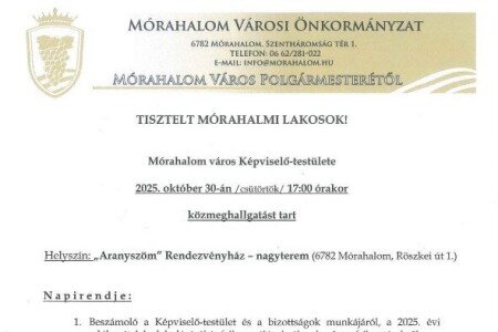 Közmeghallgatás Mórahalmon