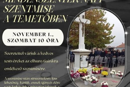 Mindenszentek napi szentmise Mórahalmon