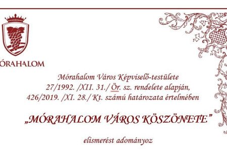 Mórahalom Város Köszönete