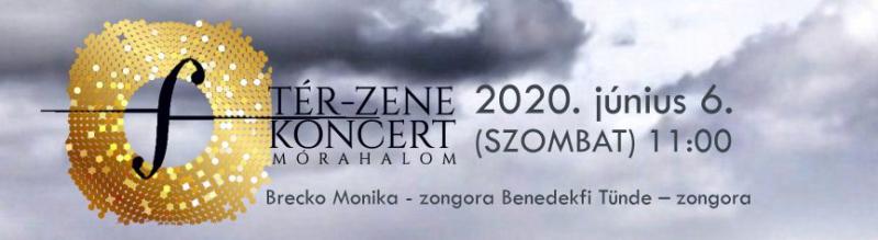 Zenél a tér a mórahalmi fürdő előtt