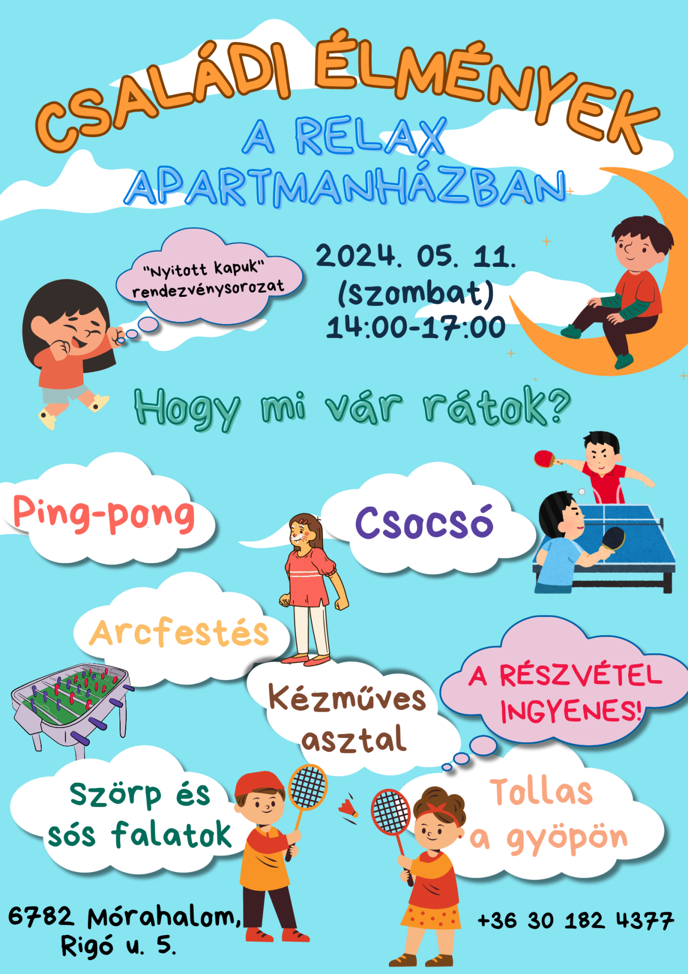 Családi élmények a Relax Apartmanházban! - Plakát