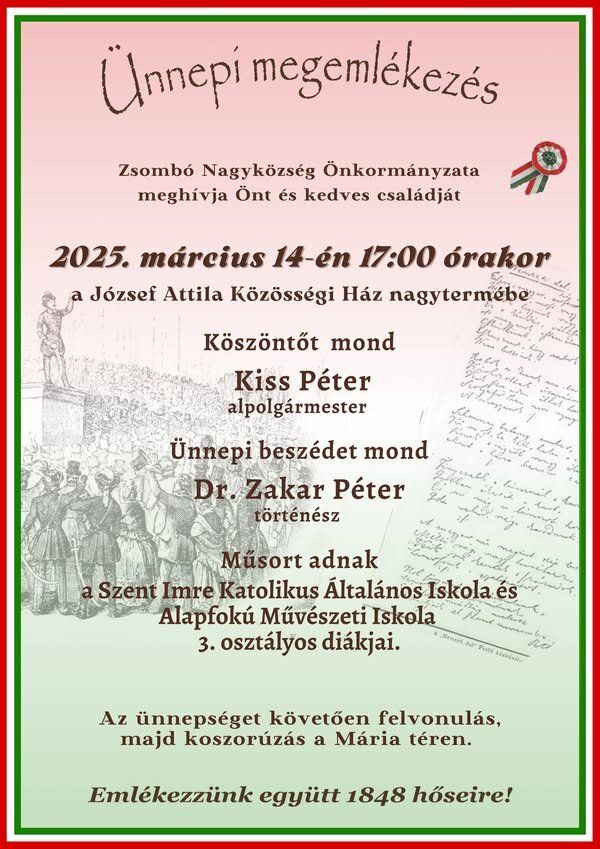 Ünnepi megemlékezés plakátja