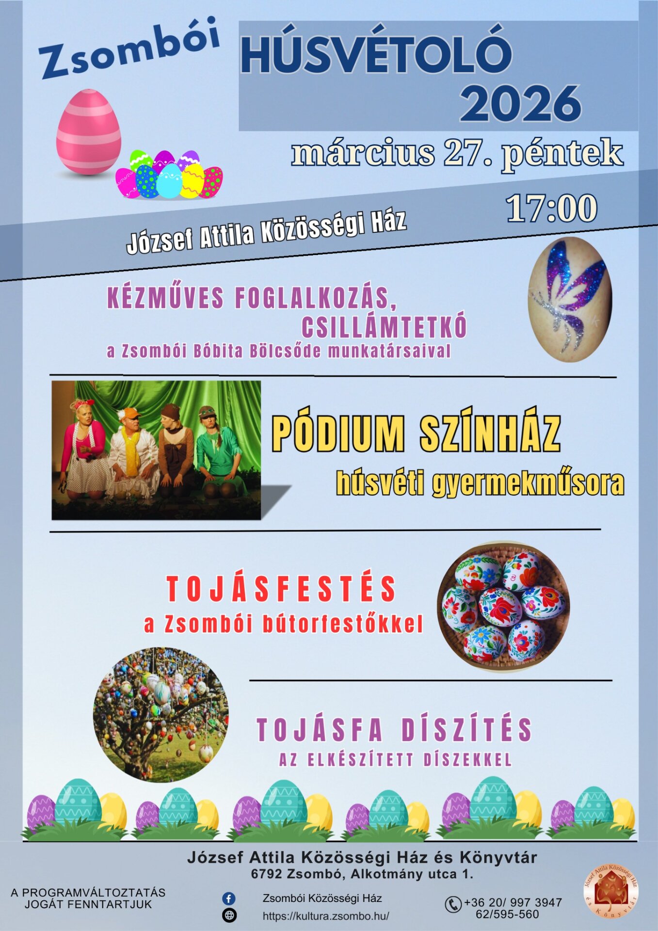 Zsombói húsvétoló plakát