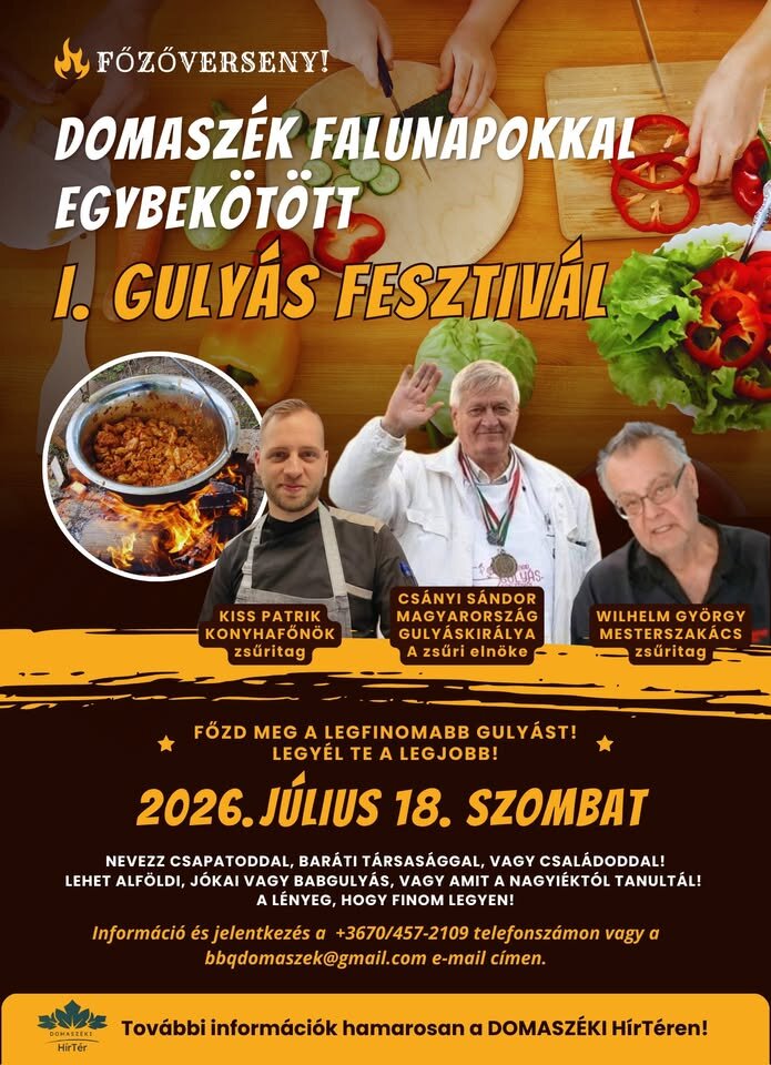 Domaszéki I. Gulyás fesztivál plakátja