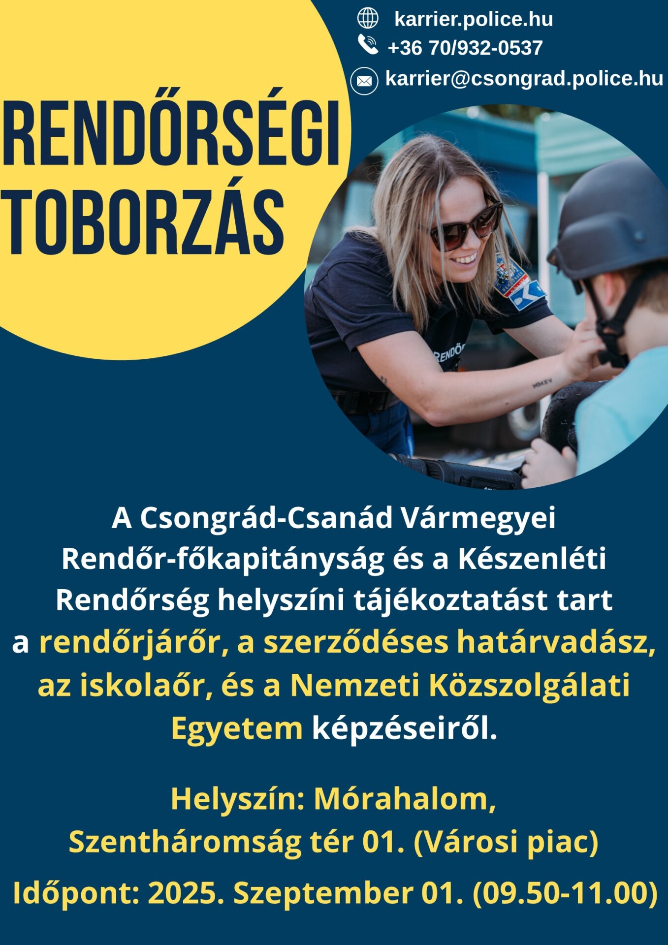 Rendőrségi toborzás 2025. 09.01.