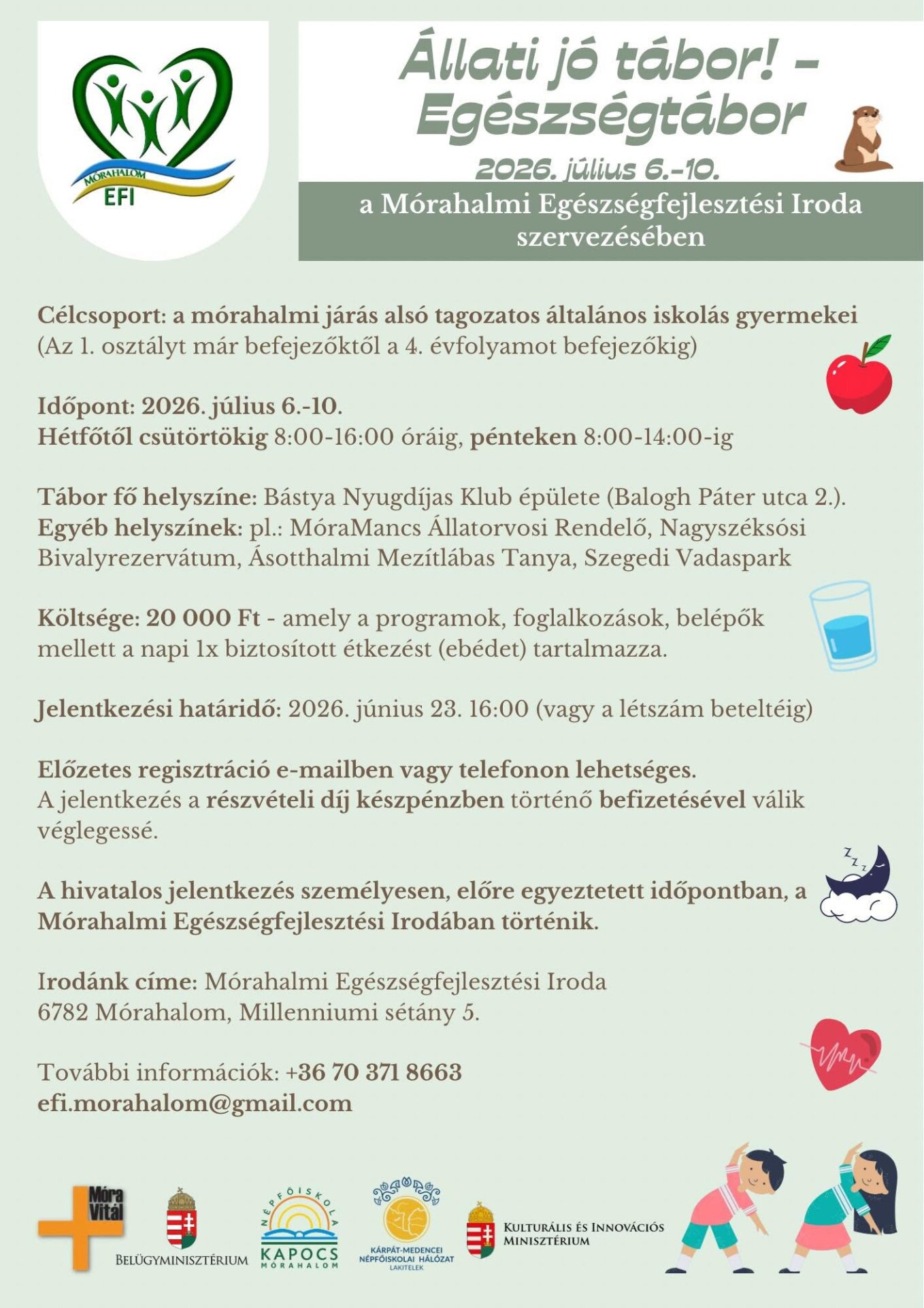 Állati jó tábor! – Egészségtábor 2026