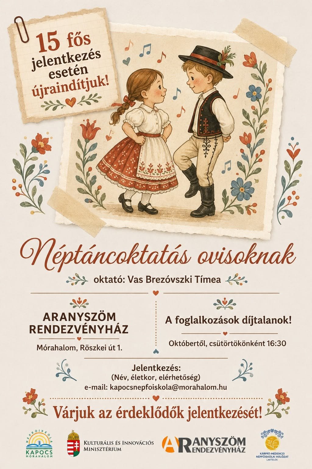 Újraindulhat az ovis néptánc!
