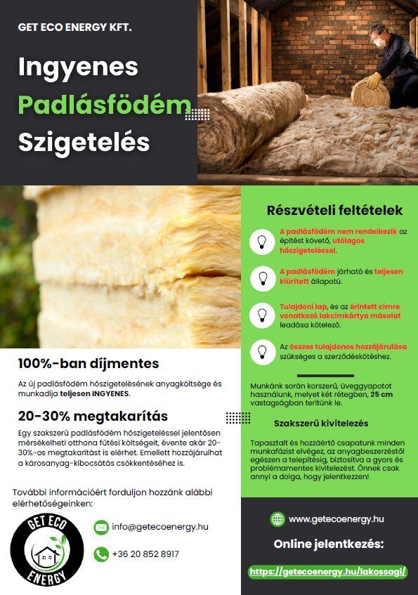 Ingyenes padlásszigetelés